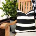 Classic black and white outdoor pillows - ACE - Studio Pillows