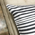 Luxe linen black and white stripe pillows - DIEGO - Studio Pillows