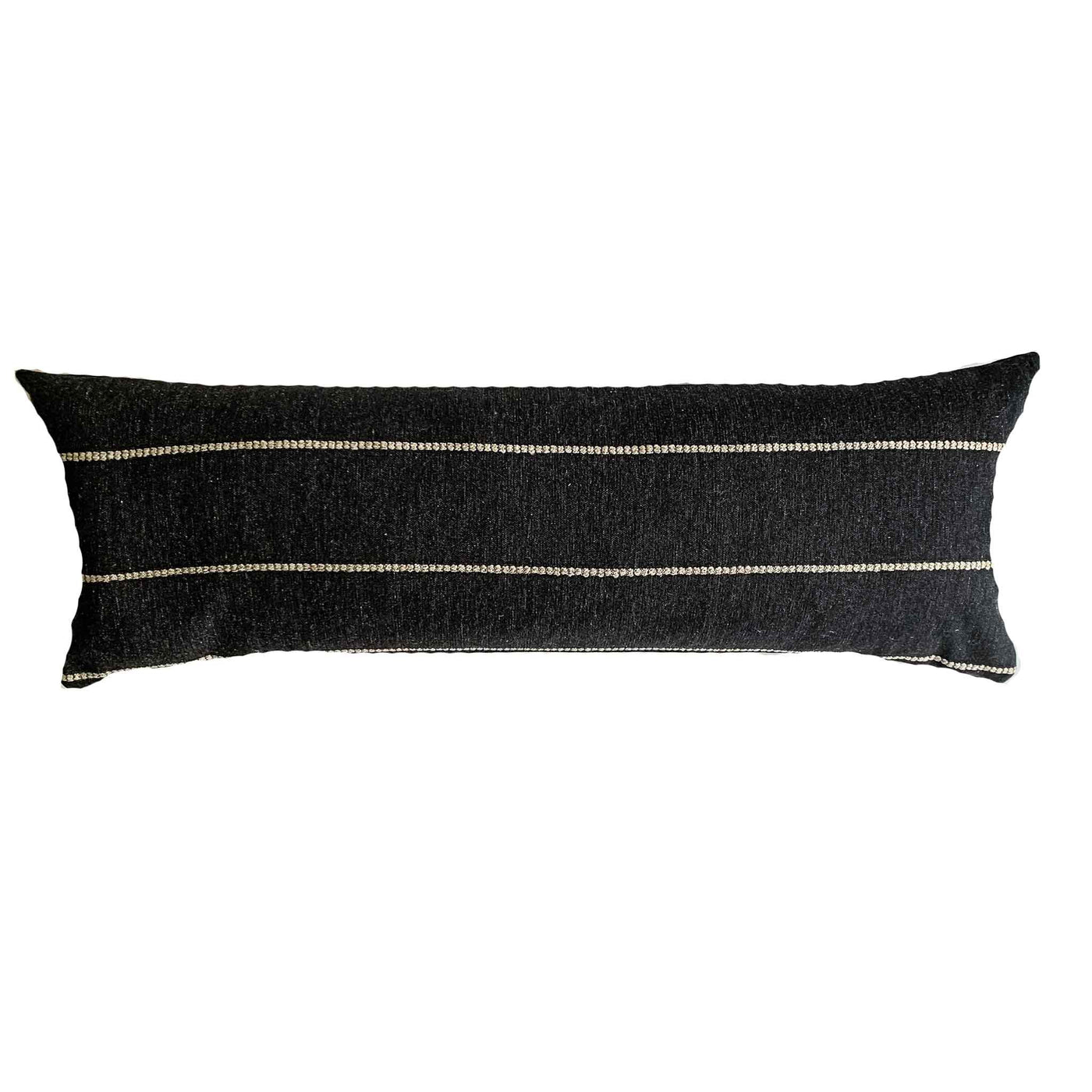 extra long black lumbar pillows