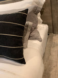 extra long black lumbar pillows