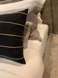 extra long black lumbar pillows 