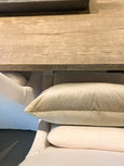 Velvet Neutral Pillow | Designer fabric by Shumacher - Studio Pillows