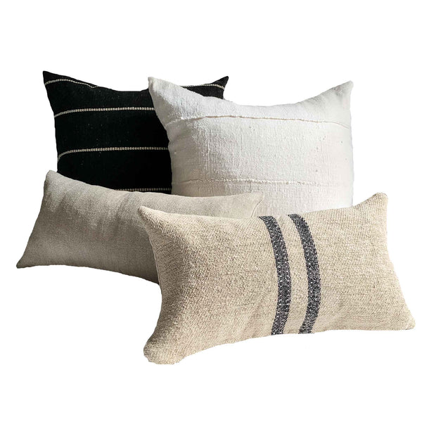 Studio Pillows | Neutral and Black Pillow Combination #17 | Sofa Combo - Studio Pillows