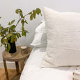 White Mud Cloth Long Lumbar Pillow | Oversized White Lumbar Pillows - Studio Pillows