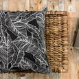 Palm leaf black and white outdoor pillows - Studio Pillows