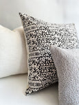 Black Floral Pillow Cover - Studio Pillows