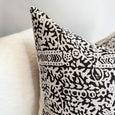 Black Floral Pillow Cover - Studio Pillows