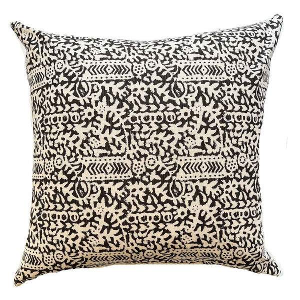 Black Floral Pillow Cover - Studio Pillows