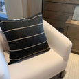 extra long black lumbar pillows