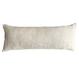 White Mud Cloth Long Lumbar Pillow | Oversized White Lumbar Pillows - Studio Pillows