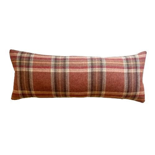 Soft Red Wool Plaid Pillows