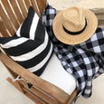 Classic black and white outdoor pillows - ACE - Studio Pillows