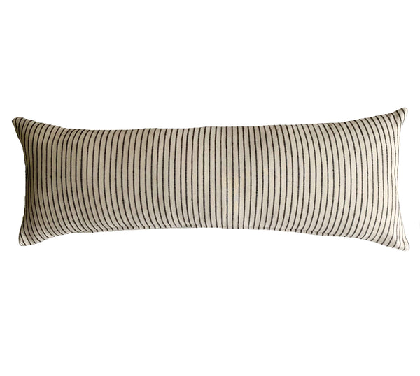 Ticking stripe lumbar pillow hot sale