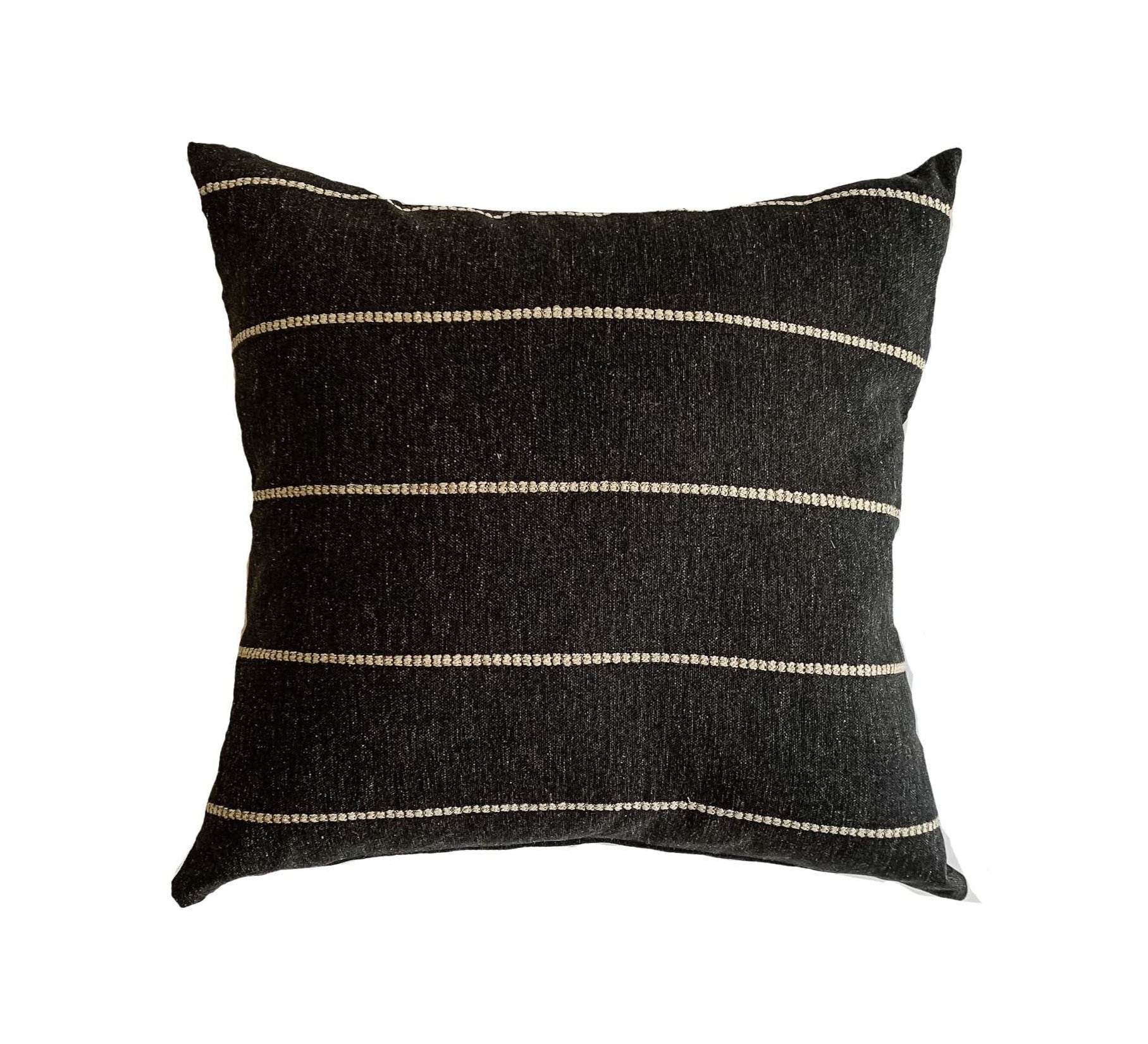 Black striped outlet pillow