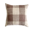 French Laundry Pillow | Java Brown Check Pillows - Studio Pillows