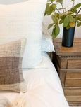 French Laundry Pillow | Java Brown Check Pillows - Studio Pillows