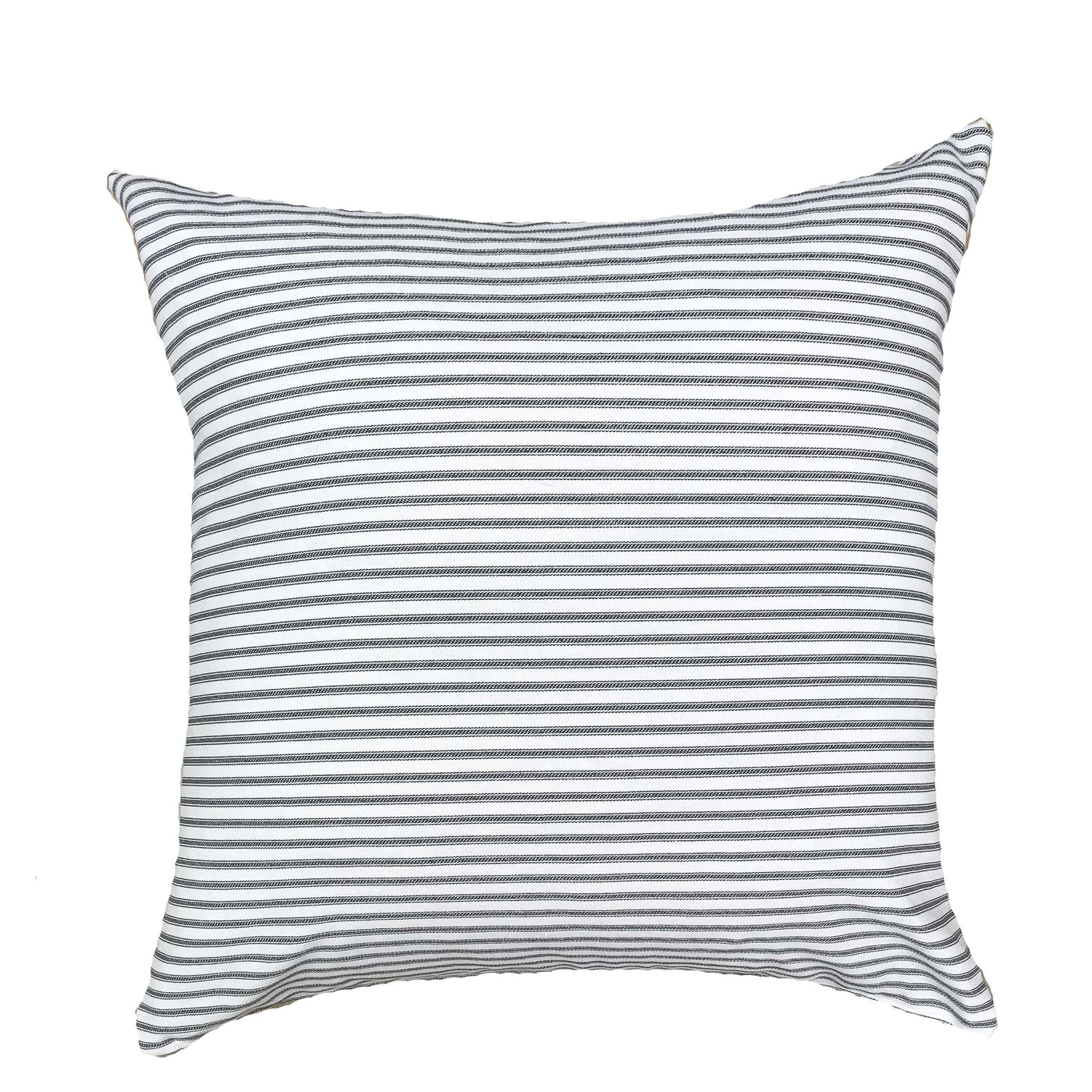 Stylish Ticking Stripe Pillow - EBONY - Studio Pillows