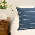 Blue Stripe Oversized Lumbars - Studio Pillows