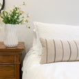 Stunning neutral striped pillows - Pearce Pillow Collection - Studio Pillows
