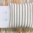 Vintage Blue & Tan Striped Pillow - Stewart - Studio Pillows