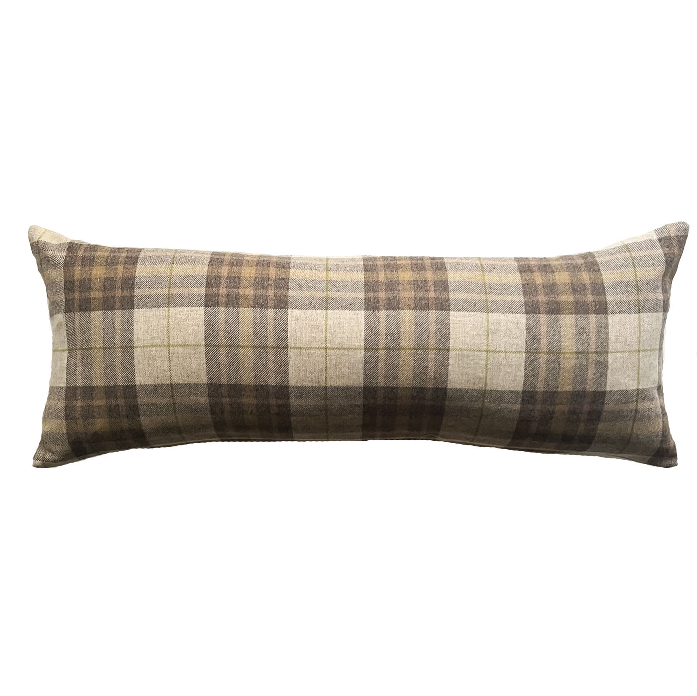 Soft Wool Taupe Plaid Pillow - Studio Pillows