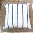 Cool, crisp blue stripe pillows - IVY - Studio Pillows