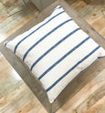 Cool, crisp blue stripe pillows - IVY - Studio Pillows