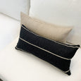 Textured Black Stripe Pillow - Birch - Studio Pillows