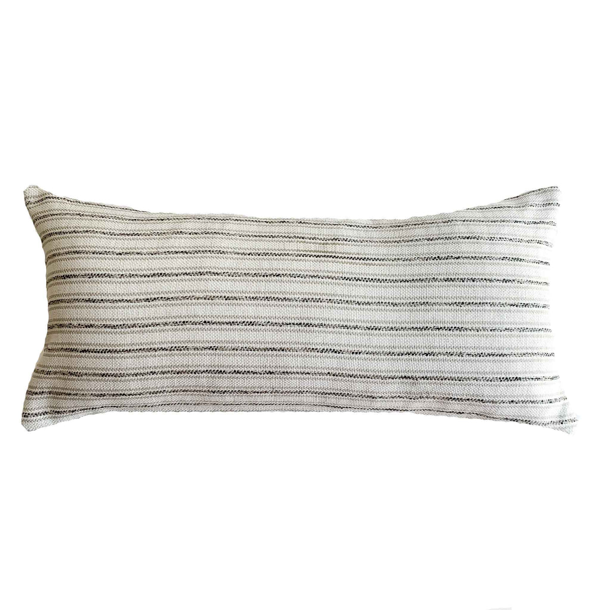 Jute Stripe Neutral Stripe Lumbar Studio Pillows