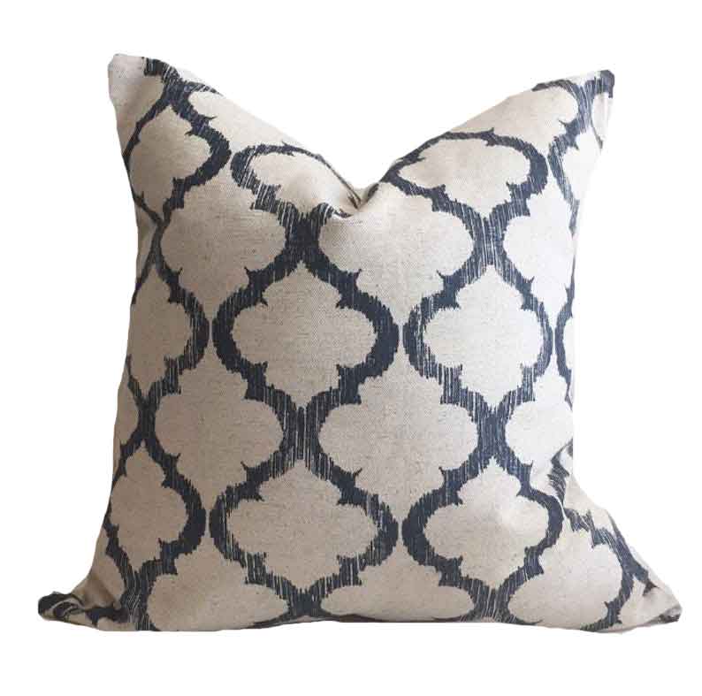 Navy Tile Pillow Cover - Hudson - Studio Pillows