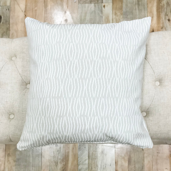 Elevated light gray throw pillows - PHIL - Studio Pillows