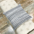 Luxe linen black and white stripe pillows - DIEGO - Studio Pillows