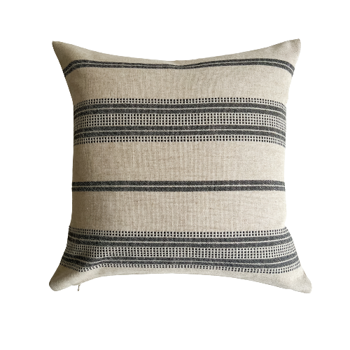 Black Stripe Pillow, Woven Pillows | Hank - Studio Pillows