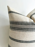 Black Stripe Pillow, Woven Pillows | Hank - Studio Pillows