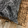 Palm leaf black and white outdoor pillows - Studio Pillows