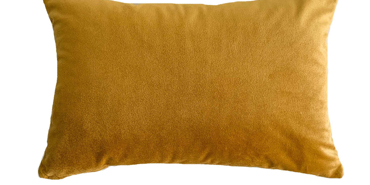 Mustard velvet outlet pillow