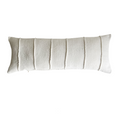 SALE! 14x36 White Mud Cloth Long Lumbar Pillow | Stripes Are Vertical - Studio Pillows