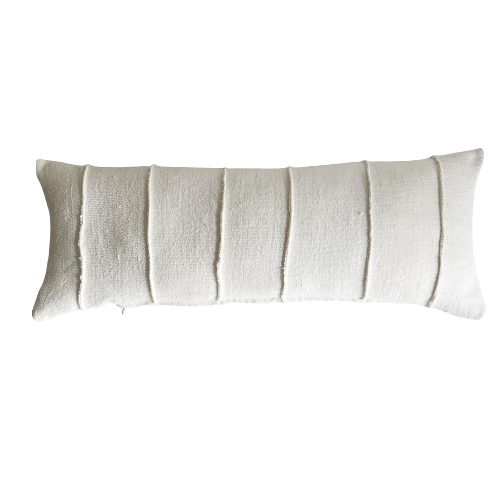 SALE! 14x36, 20X20 & 14x20 White Mud Cloth Long Lumbar Pillow, Stripes Are  Vertical