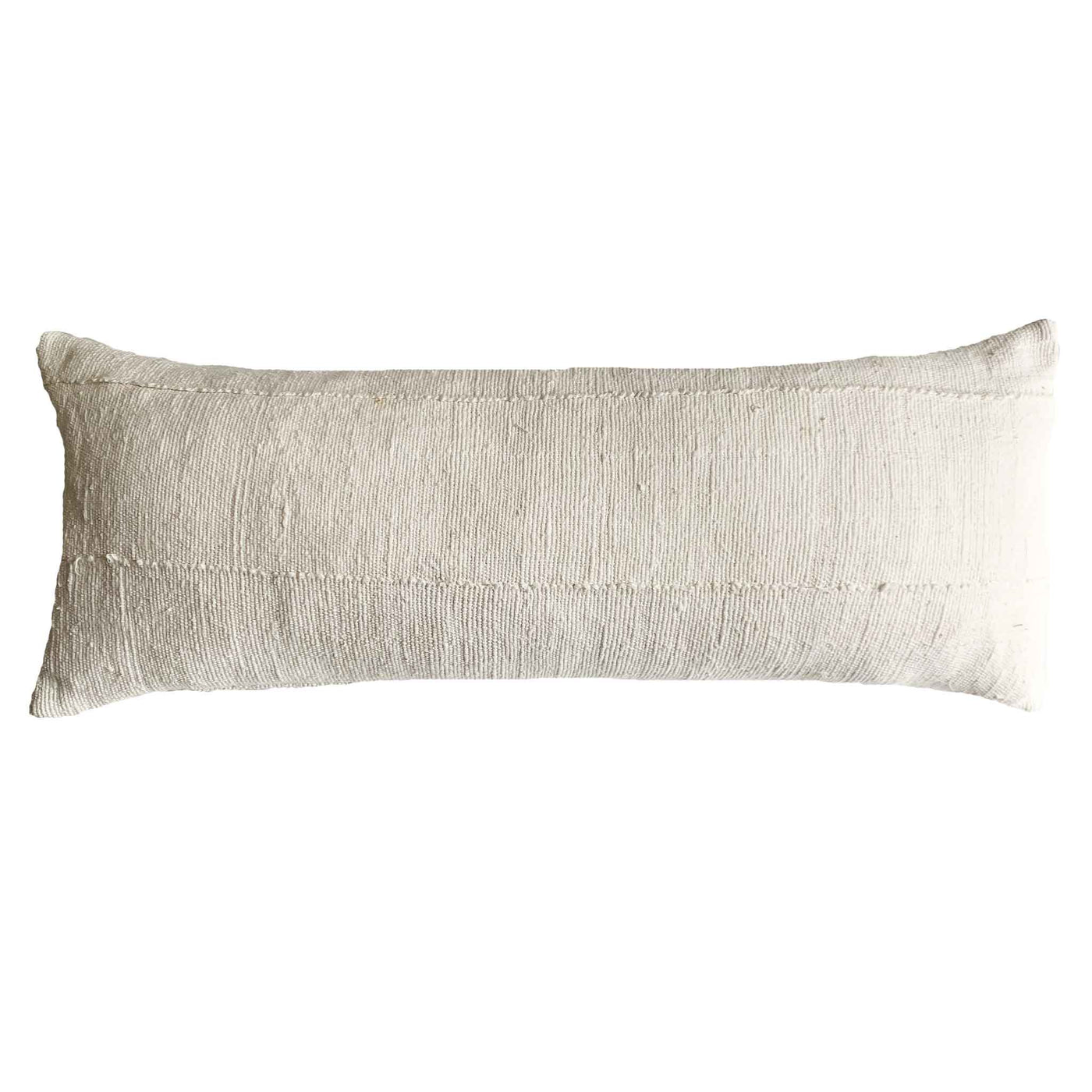 SOLD OUT! SALE 14x36 White Mud Cloth Long Lumbar | Insert Included - Studio Pillows